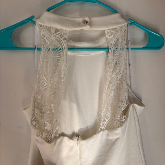 Lulu's White Lace Back Mini Dress - Picture 8 of 8